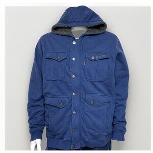Klim Tactical Military Hoodie Jacket Mens 2XL Fleece Lined Blue Pockets Full Zip
